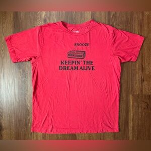 Fossil “Snooze Keepin’ The Dream Alive” Red Graphic Tee